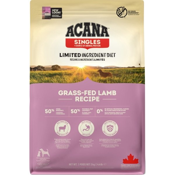 Acana Singles Grass-Fed Lamb, Dry food for dogs, Adult, Grain Free, 2kg