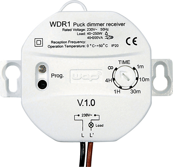 Nexa Pro WDR-1 Tr&aring;dl&ouml;s dimmermottagare, fast installation, 433MHz