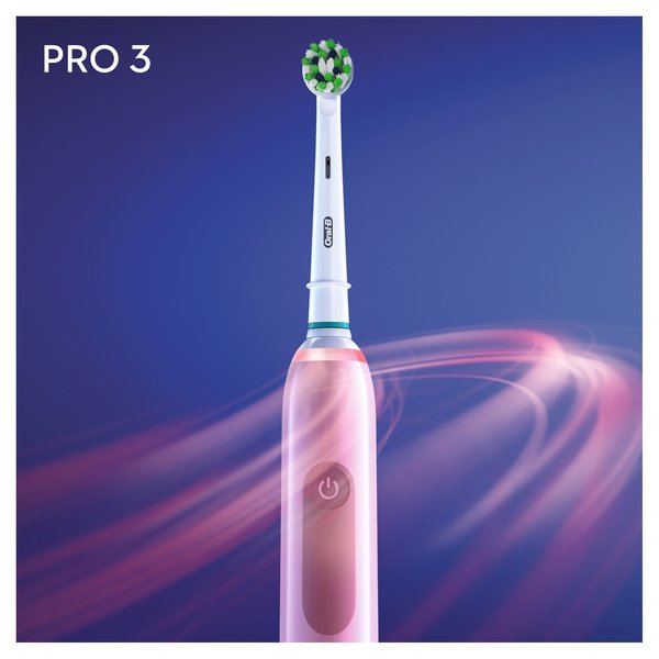 Oral-B PRO3 3900DUO - s&auml;hk&ouml;hammasharja, Musta, Ruusu