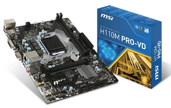 MSI H110M-PRO-VD, mini-ATX motherboard