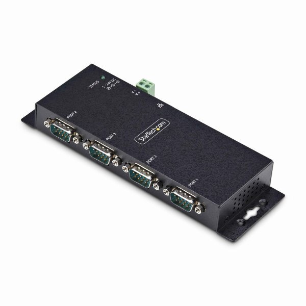 STARTECH.COM 4-Port Serial to Ethernet Adapter IP Serial Device Server For Remote RS232 Devices Wall/DIN Rail LAN to DB9