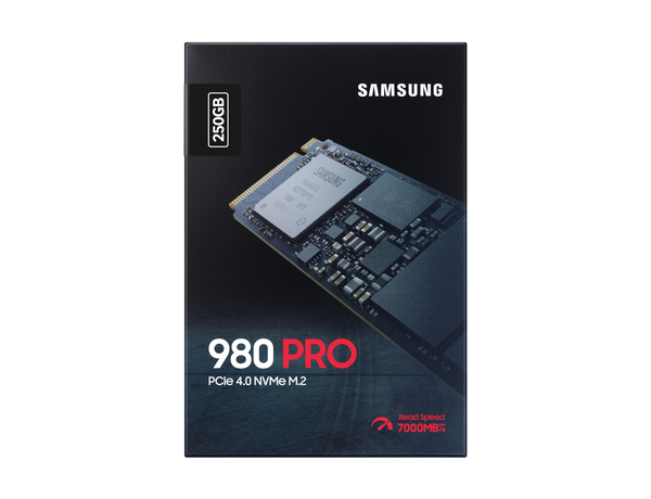 Samsung 980 PRO 250 Gt, PCIe 4.0, M.2 -SSD-levy