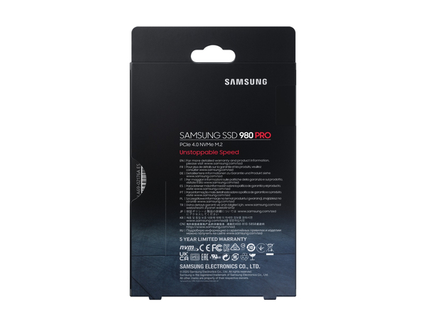 Samsung 980 PRO 250 Gt, PCIe 4.0, M.2 -SSD-levy