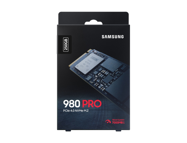 Samsung 980 PRO 250 Gt, PCIe 4.0, M.2 -SSD-levy