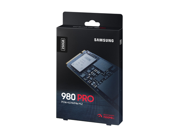 Samsung 980 PRO 250 Gt, PCIe 4.0, M.2 -SSD-levy