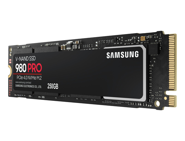 Samsung 980 PRO 250 Gt, PCIe 4.0, M.2 -SSD-levy