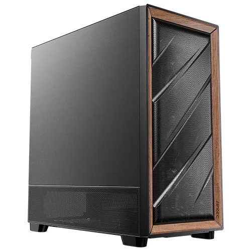 Antec FLUX SE Midi-Tower Case with window, Black/Wood