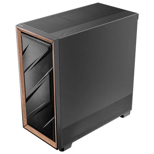 Antec FLUX SE Midi-Tower Case with window, Black/Wood