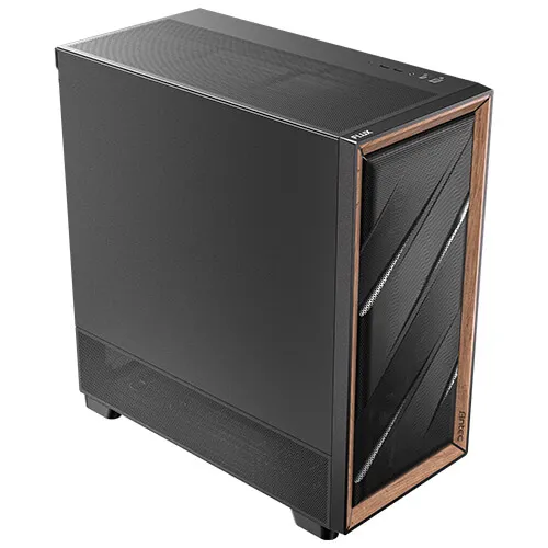 Antec FLUX SE Midi-Tower Case with window, Black/Wood