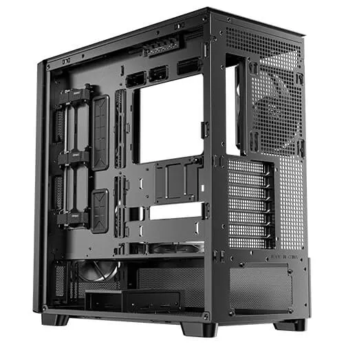 Antec FLUX SE Midi-Tower Case with window, Black/Wood