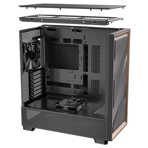 Antec FLUX SE Midi-Tower Case with window, Black/Wood