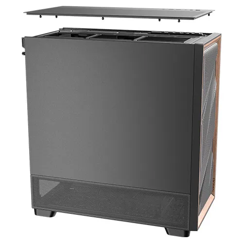 Antec FLUX SE Midi-Tower Case with window, Black/Wood