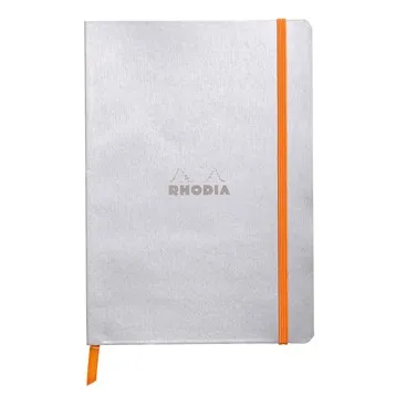 Rhodiarama soft A5 silver dot ivory