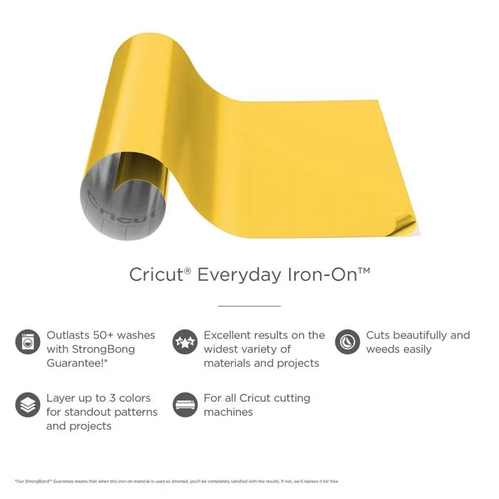 Cricut Everyday Iron-On 30x60cm (Yellow)