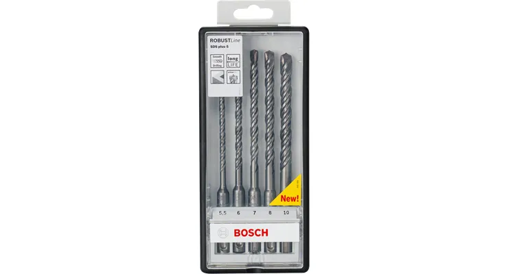 Bosch Hammer drill bit set plus 5 Robust Line 5 pieces