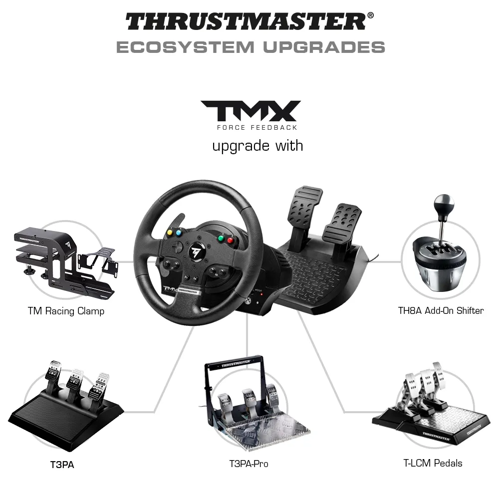 Thrustmaster TMX Force Feedback - ratt + pedaler, PC, Xbox