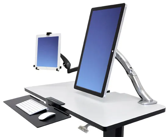 Ergotron Neo-Flex Desk Mount Tablet Arm - Asennuspakkaus ( nivelikäs varsi, pöytäkiinnitysasennus, läpivientiasennus ) tuotteelle tabletti - musta -näytön koko: Ergotron Neo-Flex Desk Mount Tablet Arm - Asennuspakkaus ( nivelikäs varsi, pöytäkiinnitysasennus, läpivientiasennus ) tuotteelle tabletti - musta -näytön koko: