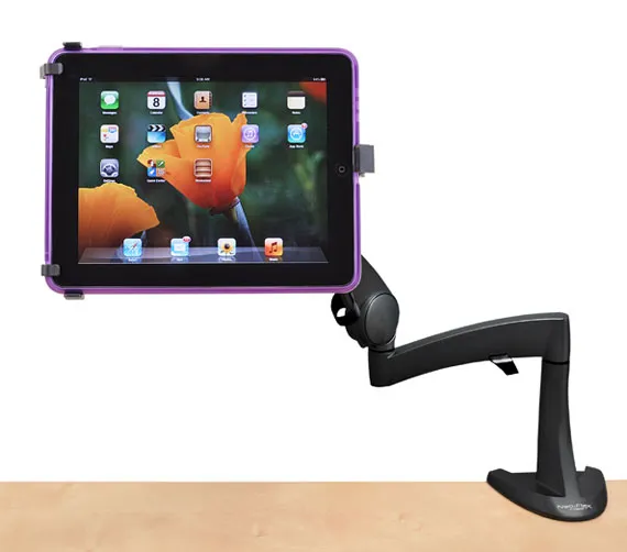 Ergotron Neo-Flex Desk Mount Tablet Arm - Asennuspakkaus ( nivelikäs varsi, pöytäkiinnitysasennus, läpivientiasennus ) tuotteelle tabletti - musta -näytön koko: Ergotron Neo-Flex Desk Mount Tablet Arm - Asennuspakkaus ( nivelikäs varsi, pöytäkiinnitysasennus, läpivientiasennus ) tuotteelle tabletti - musta -näytön koko: