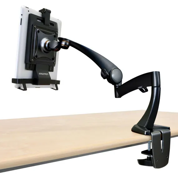 Ergotron Neo-Flex Desk Mount Tablet Arm - Asennuspakkaus ( nivelikäs varsi, pöytäkiinnitysasennus, läpivientiasennus ) tuotteelle tabletti - musta -näytön koko: Ergotron Neo-Flex Desk Mount Tablet Arm - Asennuspakkaus ( nivelikäs varsi, pöytäkiinnitysasennus, läpivientiasennus ) tuotteelle tabletti - musta -näytön koko: