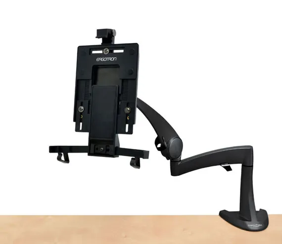 Ergotron Neo-Flex Desk Mount Tablet Arm - Asennuspakkaus ( nivelikäs varsi, pöytäkiinnitysasennus, läpivientiasennus ) tuotteelle tabletti - musta -näytön koko: Ergotron Neo-Flex Desk Mount Tablet Arm - Asennuspakkaus ( nivelikäs varsi, pöytäkiinnitysasennus, läpivientiasennus ) tuotteelle tabletti - musta -näytön koko: