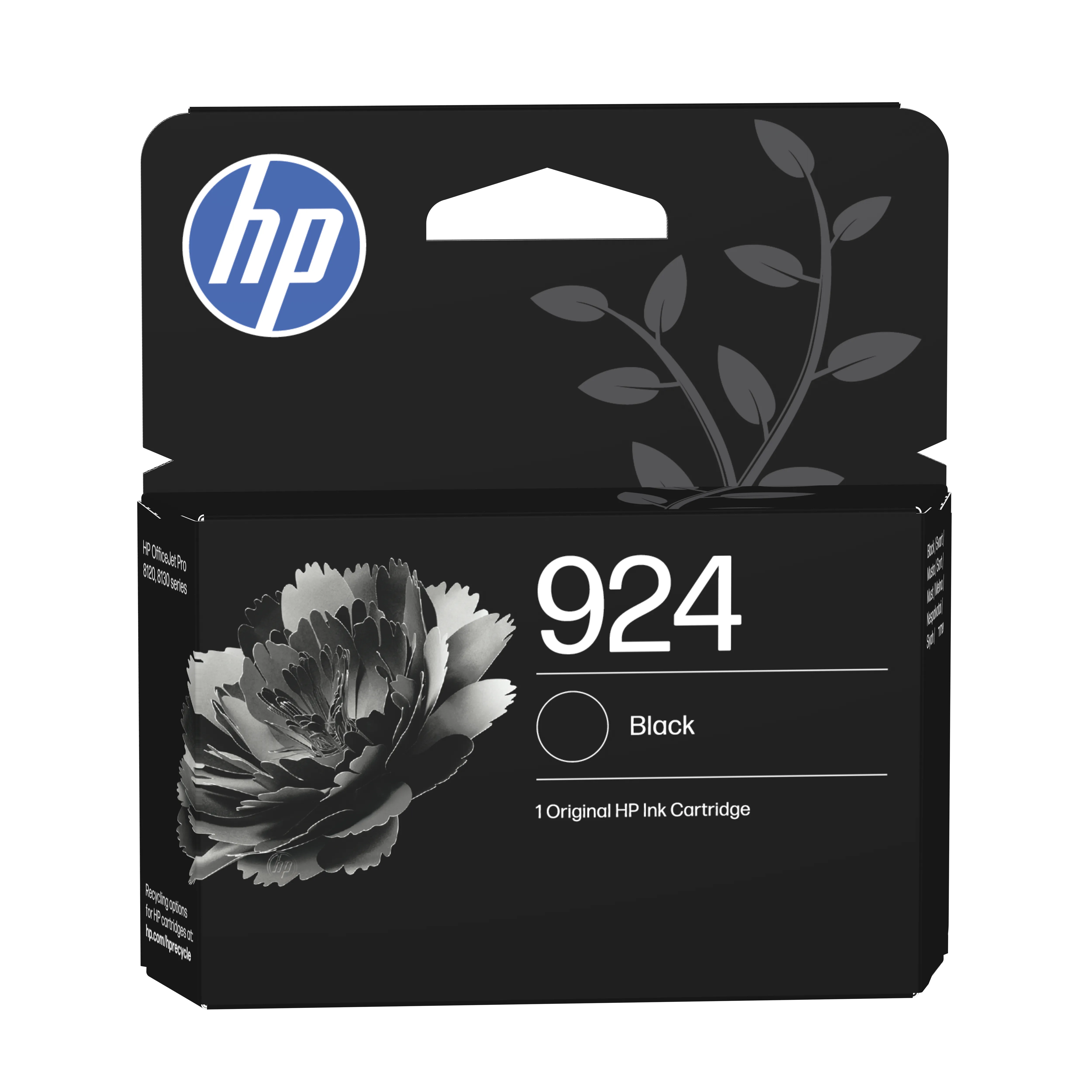 HP 924 bl&auml;ckpatron, 12.5 ml, svart