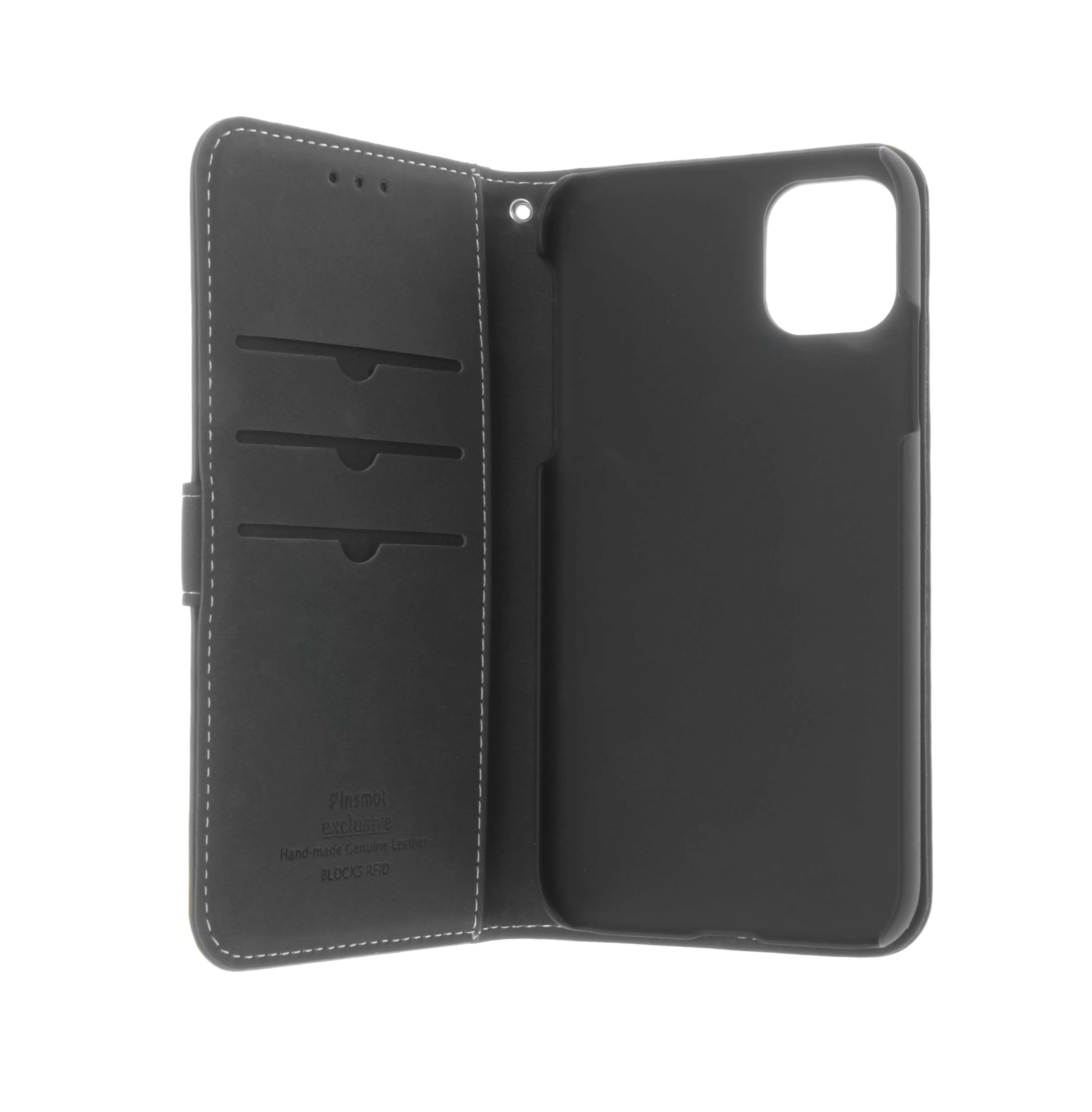 Insmat Flip Case, iPhone 11 Pro Max - Wallet Case, Black