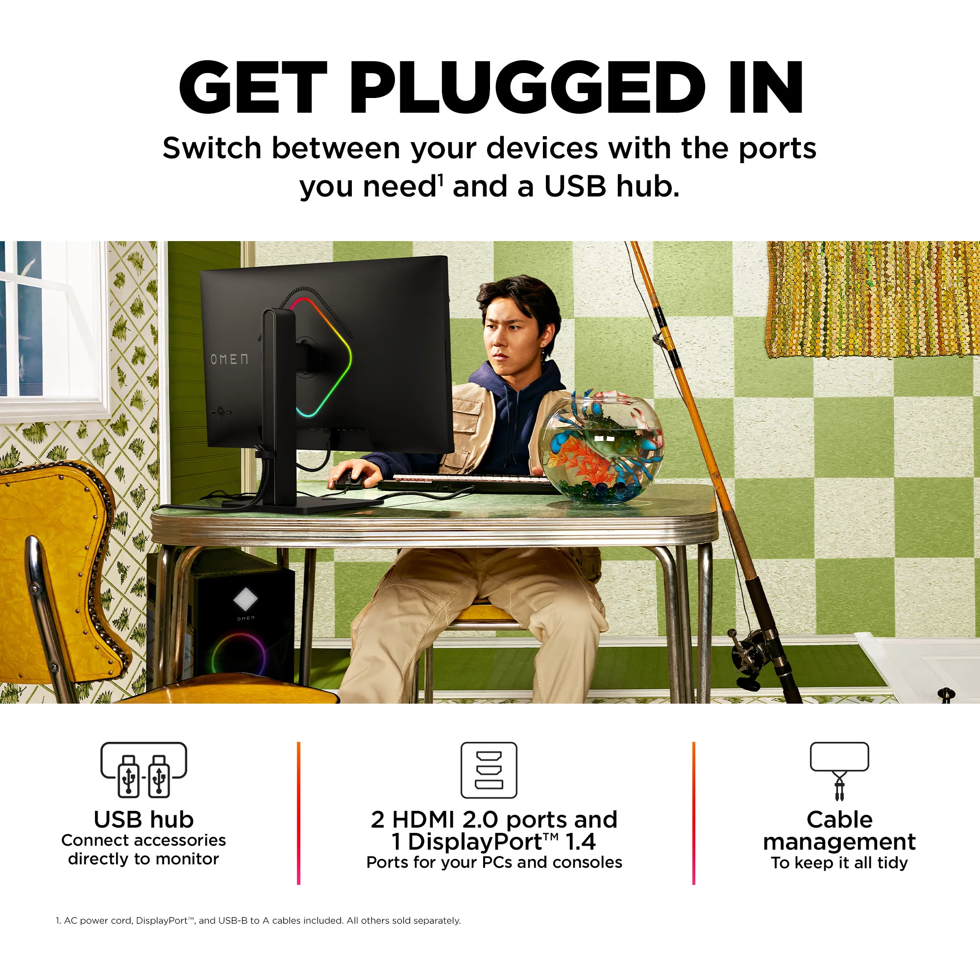 HP OMEN 27qs 27inch QHD 240Hz Gaming Monitor