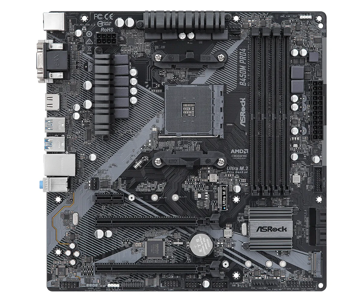 ASRock B450M Pro4 R2.0 mATX - motherboard