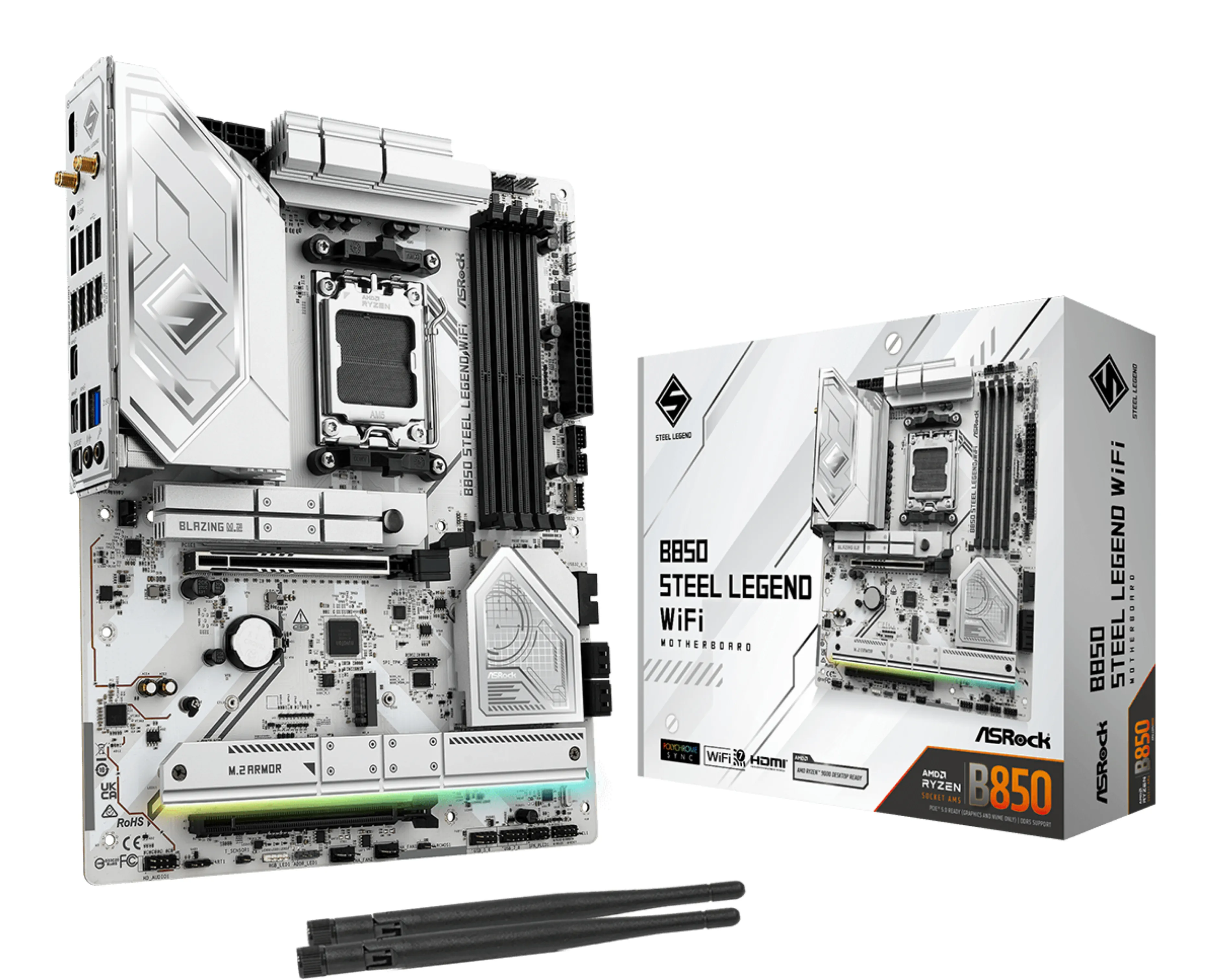 Asrock B850 Steel Legend WiFi ATX AM5 DDR5 -emolevy