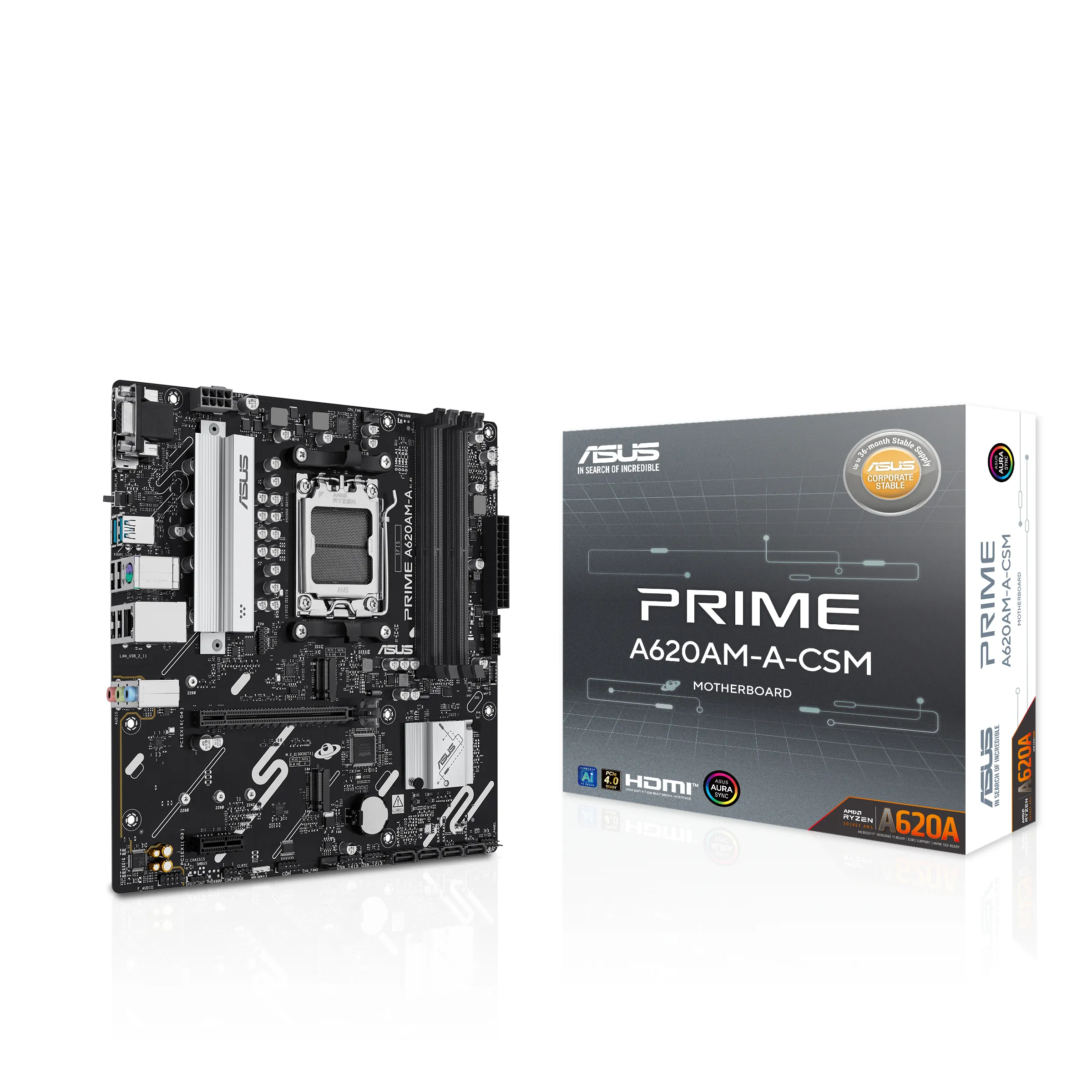 Asus PRIME A620AM-A-CSM DDR5 AM5 mATX Motherboard Asus PRIME A620AM-A-CSM DDR5 AM5 mATX Motherboard