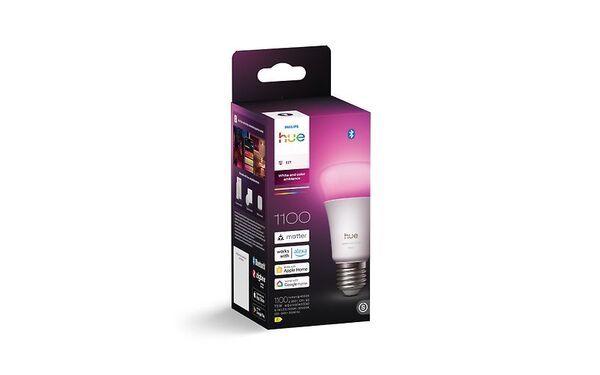 Philips Hue LED smart lamp, White and color ambiance, E27