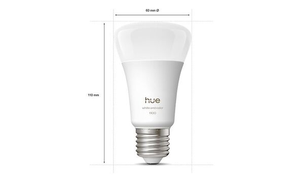 Philips Hue LED smart lamp, White and color ambiance, E27