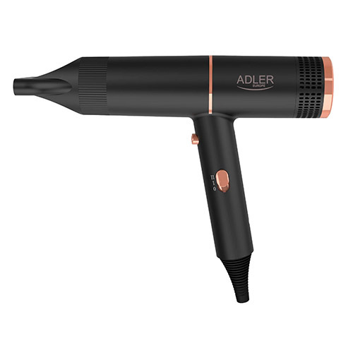 ADLER AD 2278 1400 W -hiustenkuivaaja, musta/kulta