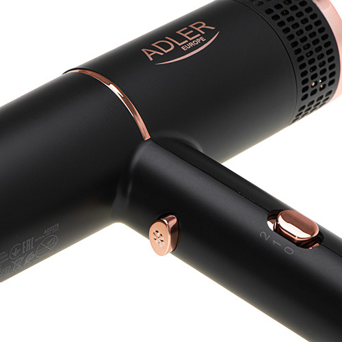 ADLER AD 2278 1400W Hair Dryer, Black/Gold