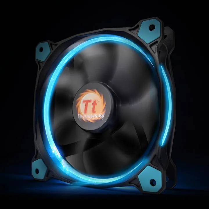 Thermaltake Riing 14 DC LED Fan, 140mm, Hydraulic Bearing, Blue
