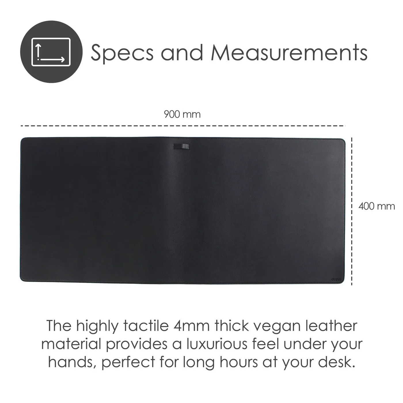 Desire2 Prestige Pad Mousepad, 900x400 mm, Charcoal