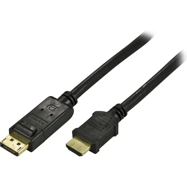 Deltaco DisplayPort &ndash; HDMI - cable, 3 m, Black