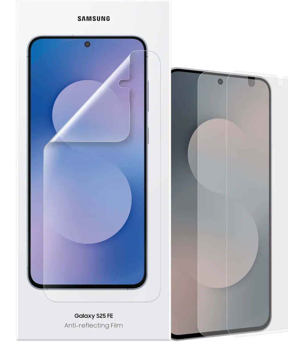 Samsung Anti-reflecting, Galaxy S25 FE -suojakalvo asennuskehikolla