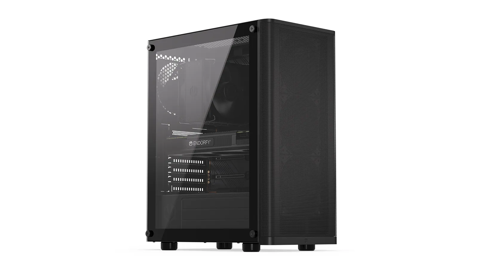 Endorfy Ventum 200 Air - Minitower chassi, fönster, Svart