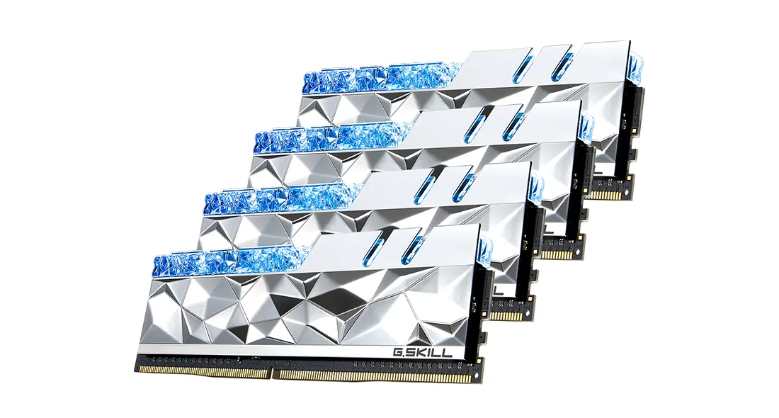 G.SKILL Trident Z Royal Elite RGB 64GB (4 x 16GB) DDR4 3600 MHz, CL16 Memory, Silver (XMP)