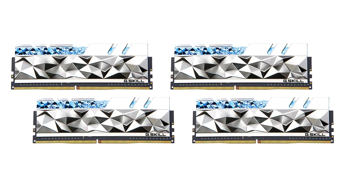 G.SKILL Trident Z Royal Elite RGB 64GB (4 x 16GB) DDR4 3600 MHz, CL16 Memory, Silver (XMP)