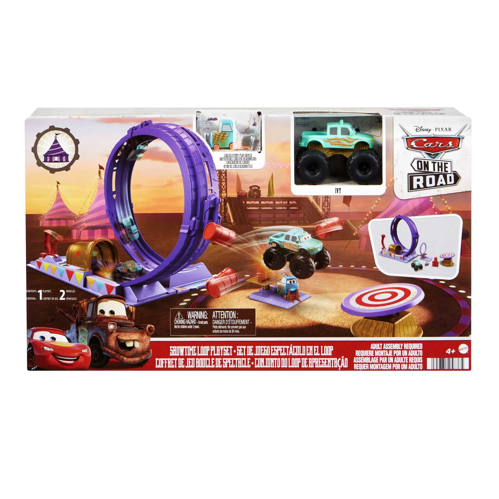 Mattel Disney Pixar Cars Stunt Circus Playset Race Track