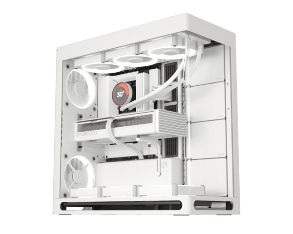 HAVN Hybrid Structure HS 420 Midi-Tower Case with window, Black/White