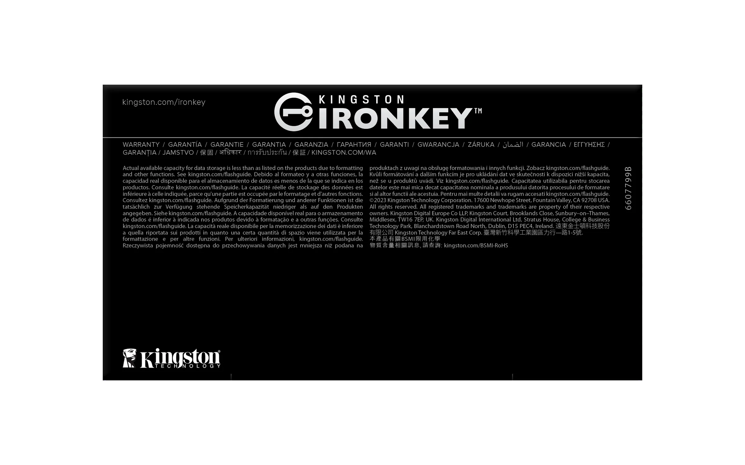 Kingston IronKey D500S USB 3.2 Gen 1 128 GB USB-minne, svart
