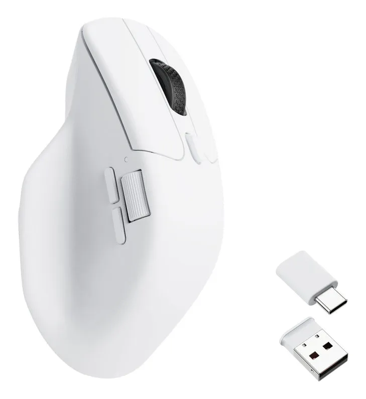 Keychron M6 1K Hz Light 78g Ergonomic - tr&aring;dl&ouml;s mus, vit