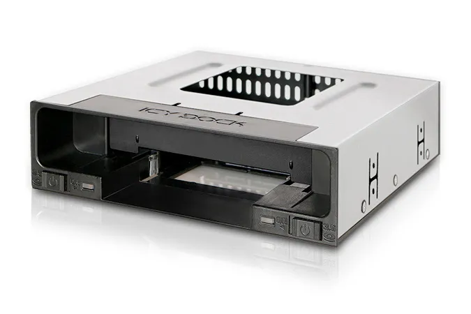ICY DOCK flexiDock 1x2.5"+1x 3.5"SATA>1x5.25" mobile rack tray/fanless