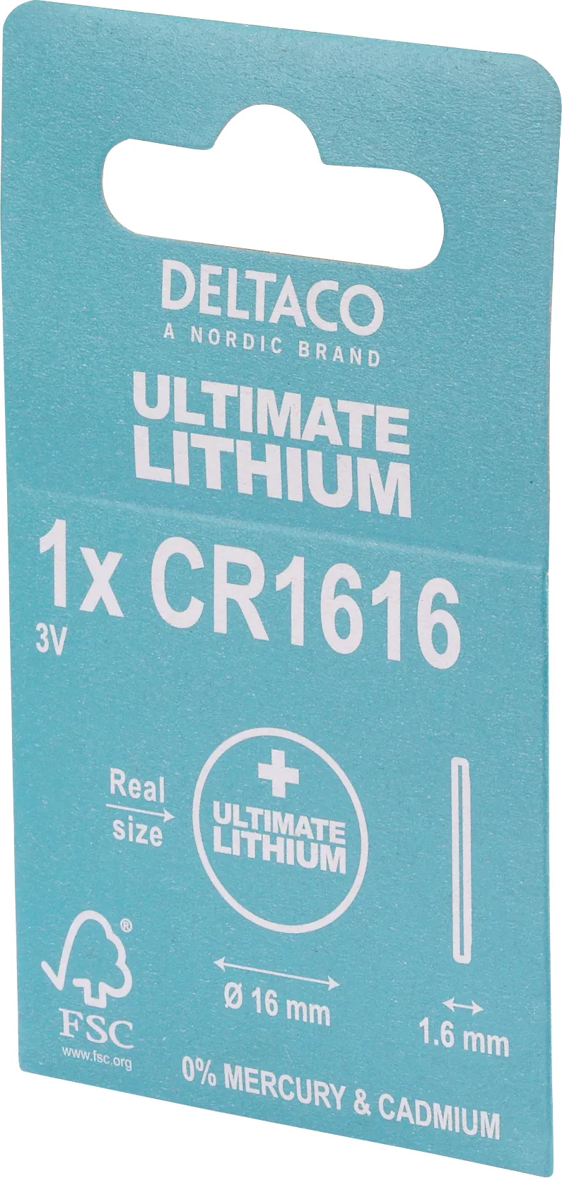 DELTACO ULT-CR1616-1P - Button Cell Battery