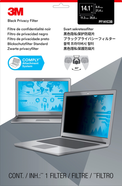 3M tietoturvasuoja PF14.1 14.1'' kehykset&ouml;n 4:3