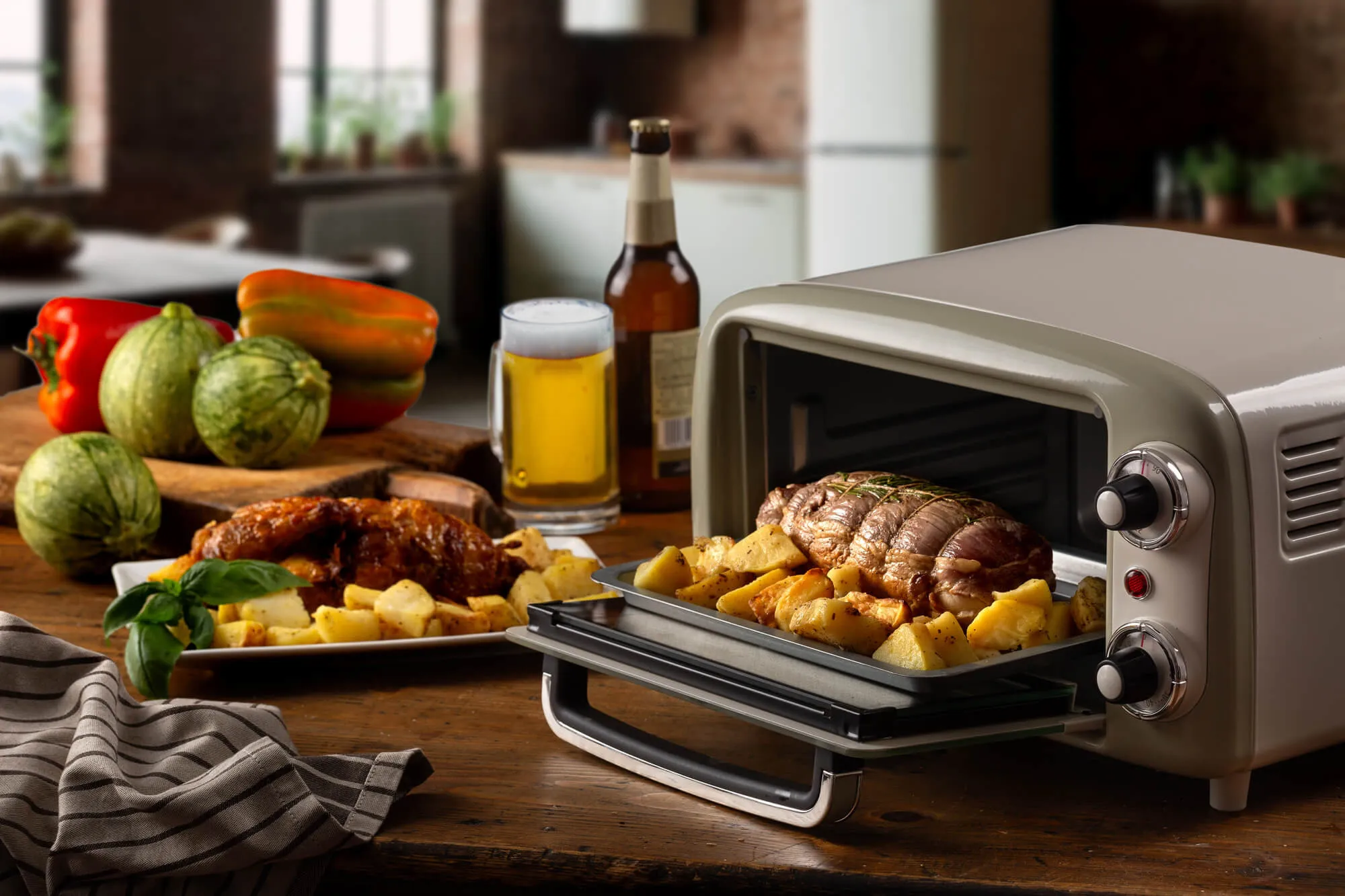 Ariete Vintage Mini Oven, 800 W, 10 L, Beige
