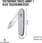Victorinox Swiss Army 1 -taskuveitsi, 93 mm, harmaa Alox